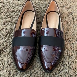 Dress Flats Burgundy/Black Size 6.5